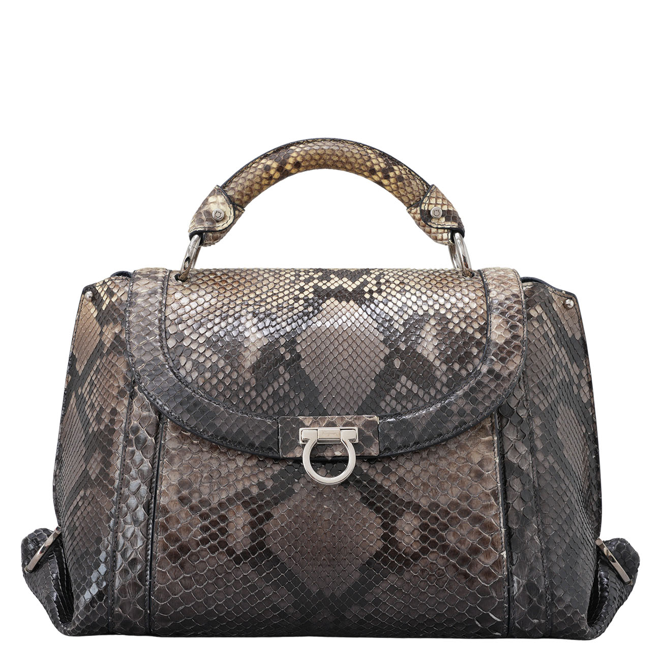 FERRAGAMO(USED)페레가모 소피아 파이톤 토트백